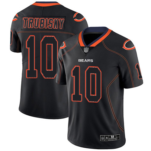 Chicago Bears Limited Lights Out Black Men Mitchell Trubisky Jersey NFL Football #10 Rush->chicago bears->NFL Jersey